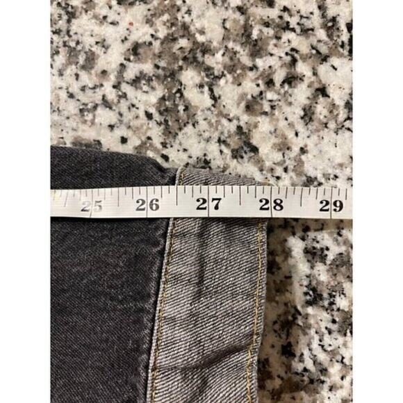 Shein Women’s Black Cropped Denim Jacket Small Distressed Frayed Hem Pockets - Picture 7 of 10